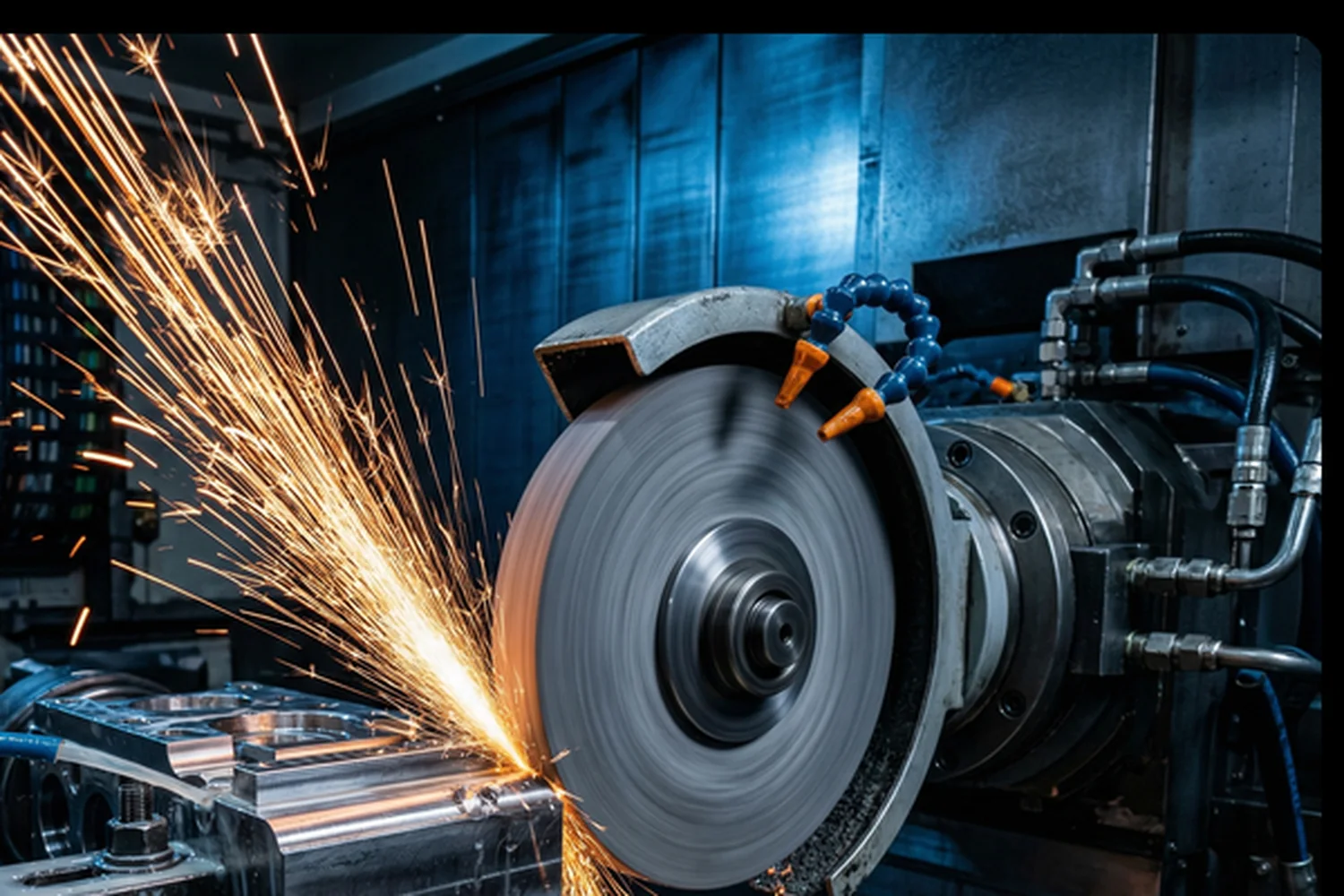 Representative precision grinding process on a metal component