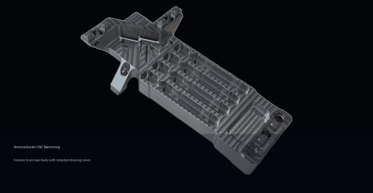 Thin-wall semiconductor mover base CNC machining case study image